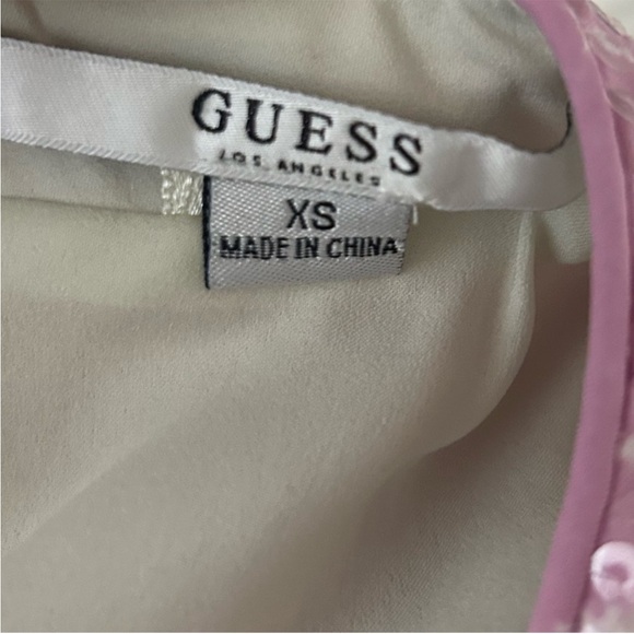 Y2K Guess Pink and White Sequined Mini Dress - Picture 4 of 10